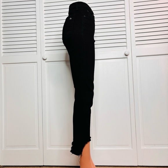 RAG & BONE Black Hampton Raw Hem Jeans Size 29 - Picture 3 of 10